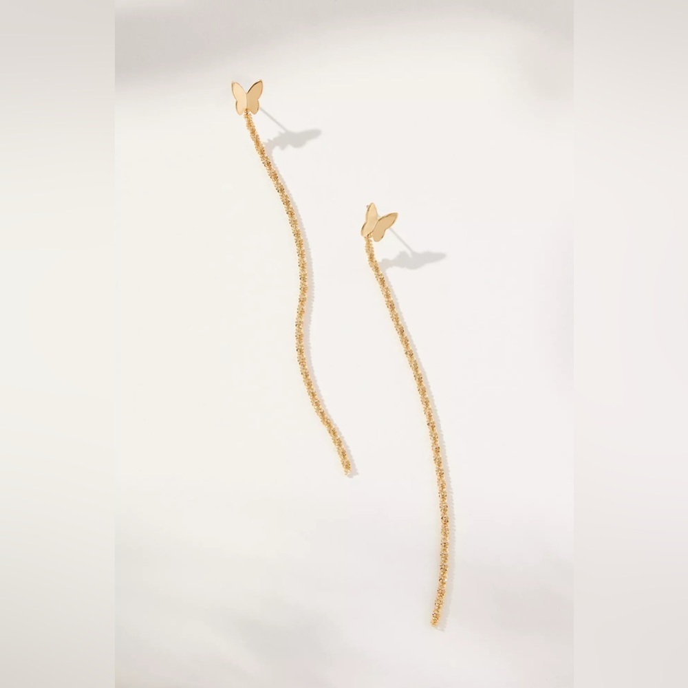 NWT Butterfly Chain Drop Earrings